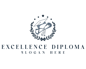 Graduation Wreath Diploma logo