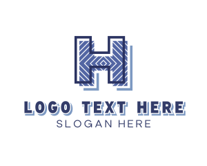 Creative Pattern Letter H logo