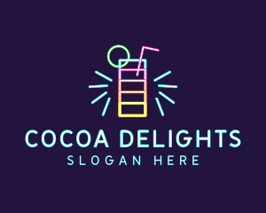 Neon Liquor Nightclub logo design