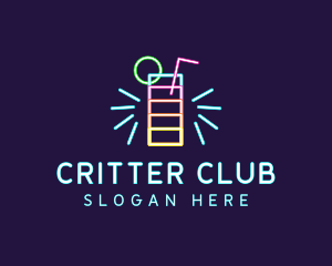 Neon Liquor Nightclub logo design