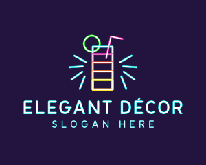 Neon Liquor Nightclub logo design