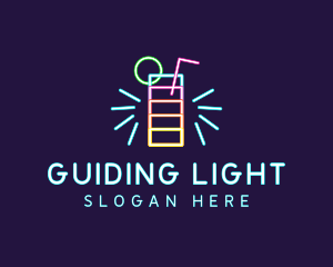 Neon Liquor Nightclub logo design