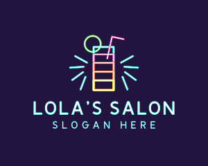 Neon Liquor Nightclub logo design