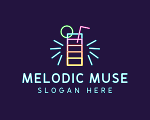 Neon Liquor Nightclub logo design