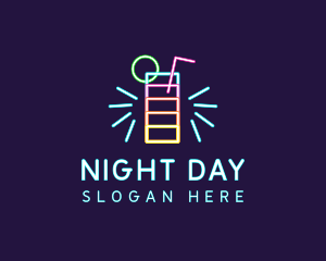 Neon Liquor Nightclub logo design