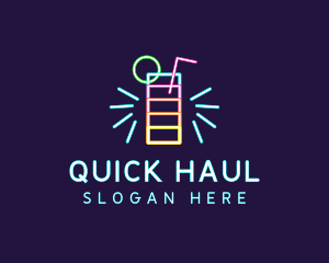 Neon Liquor Nightclub logo design