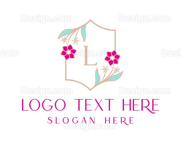 Floral Wedding Frame Logo