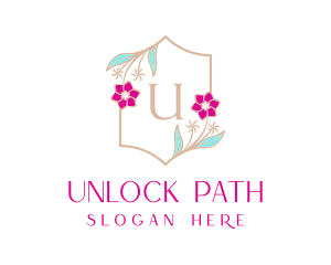 Floral Wedding Frame  logo design