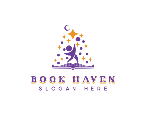 Creative Book Kid logo design