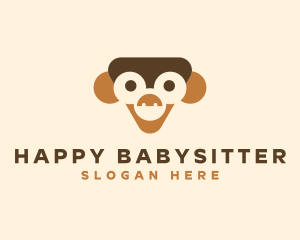 Happy Toy Monkey logo design