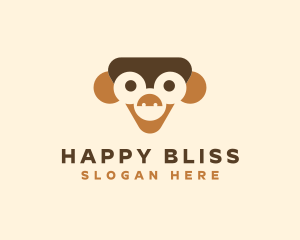 Happy Toy Monkey logo design