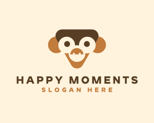 Happy Toy Monkey logo design