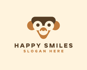 Happy Toy Monkey logo design