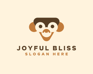 Happy Toy Monkey logo design