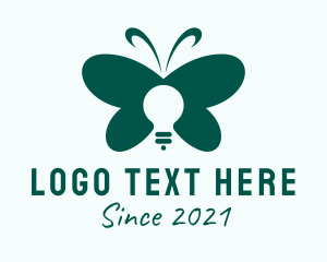 Green Butterfly Light Bulb  logo