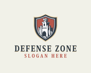 Castle Fortress Shield logo design