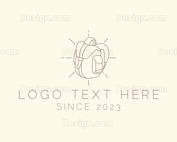 Camping Bag Backpack Logo