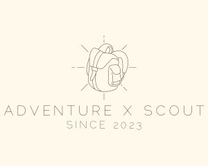 Camping Bag Backpack logo design