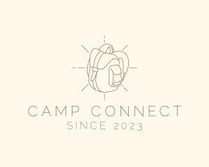 Camping Bag Backpack logo design