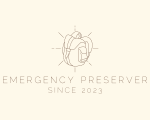 Camping Bag Backpack logo design