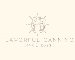 Camping Bag Backpack logo design