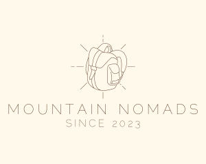 Camping Bag Backpack logo design