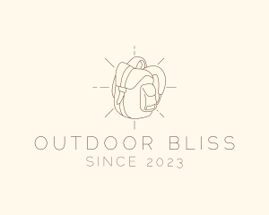 Camping Bag Backpack logo design