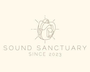 Camping Bag Backpack logo design