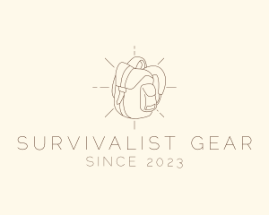 Camping Bag Backpack logo design