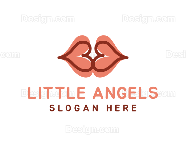 Hearts Lips Kiss Logo