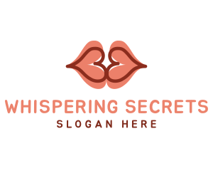 Hearts Lips Kiss logo