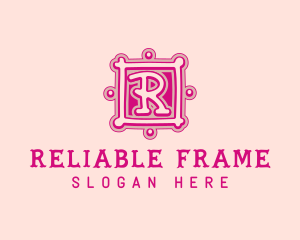 Doodle Frame Letter R  logo design