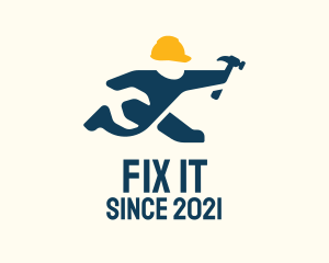 Construction Worker Fix logo design