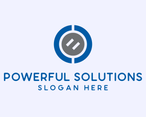 Utility Power Symbol logo design