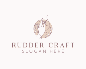 Needle Knitting Crochet  logo design