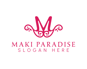 Pink Pattern M logo design