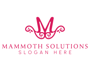 Pink Pattern M logo design