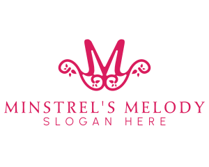 Pink Pattern M logo design