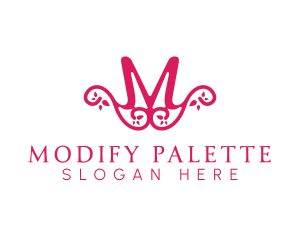 Pink Pattern M logo design