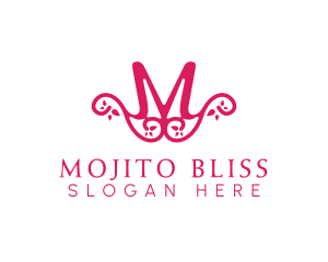 Pink Pattern M logo design