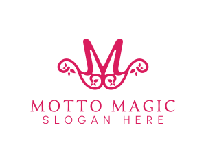 Pink Pattern M logo design