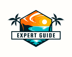 Tropical Beach Travel logo design