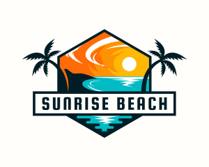 Tropical Beach Travel logo design