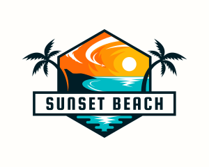 Tropical Beach Travel logo design