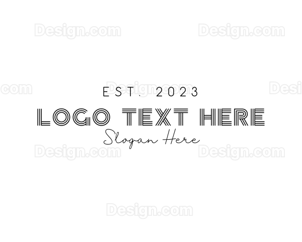 Retro Lined Fashion Logo