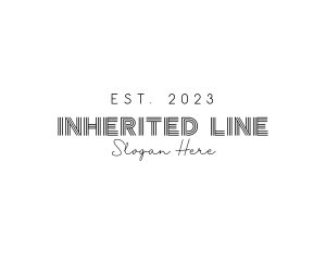 Retro Lined Fashion logo design