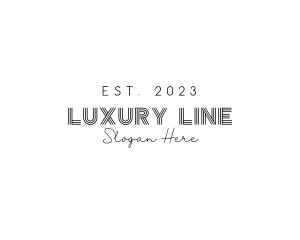 Retro Lined Fashion logo design