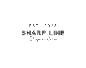 Retro Lined Fashion logo design