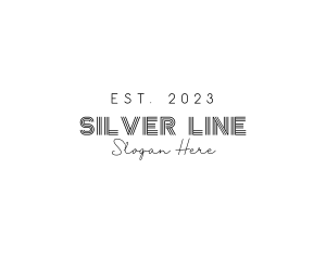 Retro Lined Fashion logo design