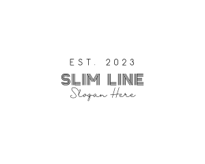 Retro Lined Fashion logo design